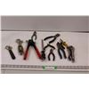 Image 1 : Various Tools - Pliers, Rivet Gun, Knife Stone, Vise Grips, Adjustable Wrenches