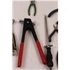 Image 2 : Various Tools - Pliers, Rivet Gun, Knife Stone, Vise Grips, Adjustable Wrenches