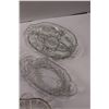Image 5 : Crystal & Glassware - (5) Platters, Oil/Vinegar Decanter & 2 Handled Dish