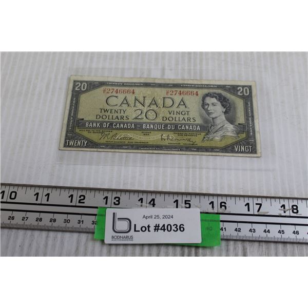 Canadian 1954 $20 Bill