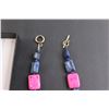 Image 4 : Dyed Pink and Blue Lapis Lazuli Necklace - 17"