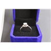 Image 5 : Sterling Silver GRA Certified Moissanite .5C Ring - Size 7