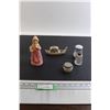 Image 1 : (4) Salt and Pepper Shakers, Woman Perfume Bottle