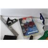 Image 6 : Misc. Shop Tools - File, T Square, Wire Brushes, Wrenches, Sockets, Paint/Can Openers, Partial Hole 