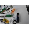 Image 9 : Misc. Shop Tools - File, T Square, Wire Brushes, Wrenches, Sockets, Paint/Can Openers, Partial Hole 