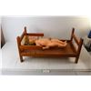 Image 1 : Vintage Doll Bed w/Doll