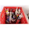 Image 5 : Tubes of Caulking, Silicone, Yellow ABS Cement, Plumbers Putty, Red Marking Paint, Extension Cord, (
