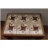 Image 2 : *Wooden Table w/Inlaid Tiles (26"w x 18"d x 18"h)