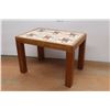 Image 4 : *Wooden Table w/Inlaid Tiles (26"w x 18"d x 18"h)