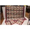 Image 1 : Quilted Patchwork Bedspread w/2 Pillow Shams (154" x 81")