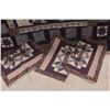 Image 2 : Dimond Patchwork Quit w/3 Pillow Shams (78" x64")