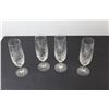 Image 2 : (4) Crystal Goblets, Crystal Vase, Crystal Glass, Footed Crystal Bowl - Pinwheel Pattern