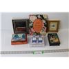 Image 1 : Musical Jewellery Box, Lacquer Ware Box, (3) Frames, Chanukah Salt & Pepper Shakers - New