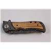 Image 2 : Browning Folding Liner Lock Knife, Damascus Look w/Wooden Scales
