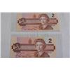 Image 2 : (3) Canadian 1986 $2 Bills