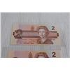 Image 3 : (3) Canadian 1986 $2 Bills
