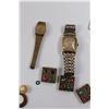 Image 6 : Vintage Watches, Watch Parts, Cuff Links, Necklaces etc. - As is Condition (