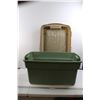 Image 1 : *Rubbermaid Tote w/Lid (14x30x20") - Hinges Broke
