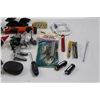 Image 5 : Various Items - Clipper Combs, Klein Folding Drywall Saw, Bike Lock (Combo Unknown), 90 Degree Pick,