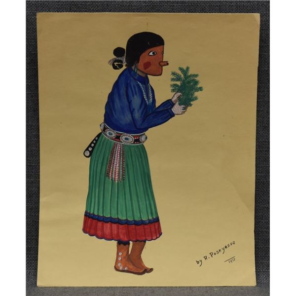 HOPI PAINTING (RAYMOND POSEYESVA)