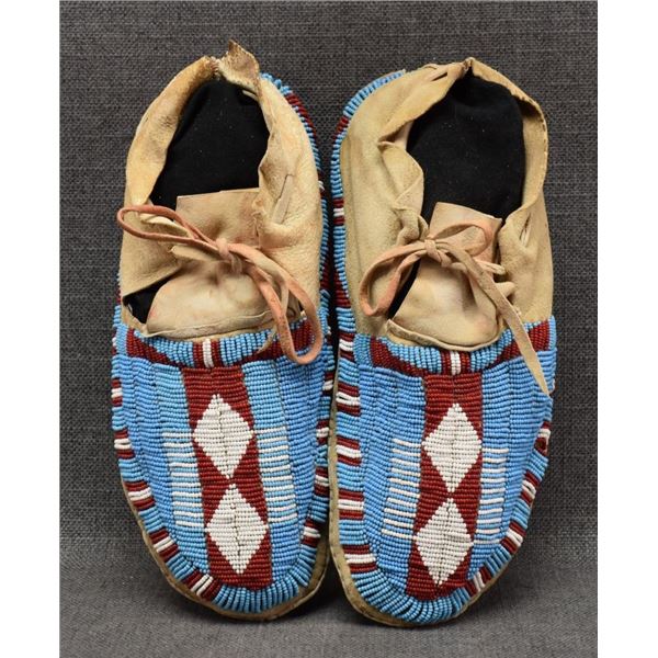 SIOUX BEADED MOCCASINS