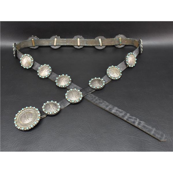 NAVAJO CONCHO BELT ( BUFFALO DANCER)