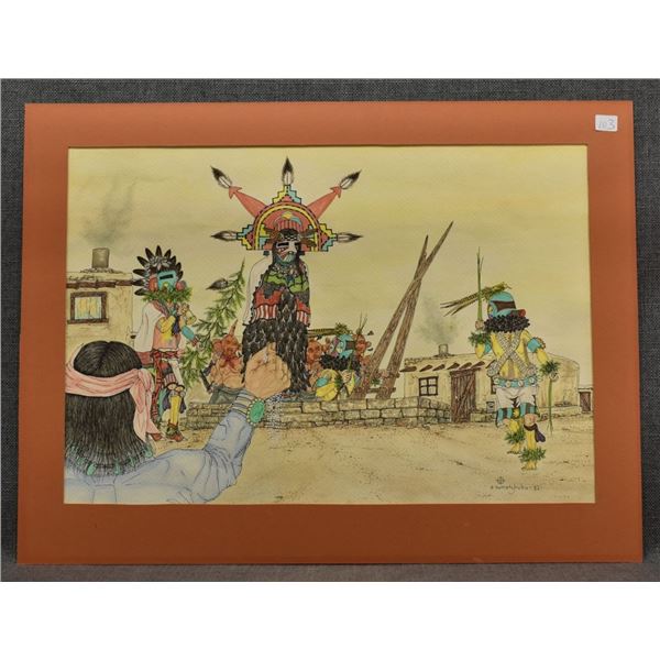 HOPI PAINTING (PETE SUMATZKUKU)