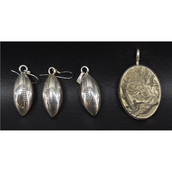 NAVAJO EARRINGS AND PENDANTS