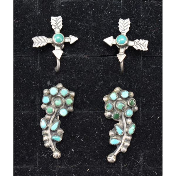 TWO PAIR NAVAJO EARRINGS
