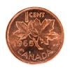 Image 1 : 1965 Canada 1 Cent. MS-64. SmBds Ptd 5; Red. ICCS.