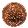 Image 1 : 1959 Canada 1 Cent. MS-63. Hanging 9; Red. ICCS.