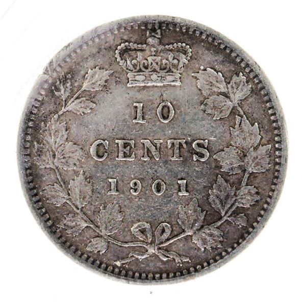 1901 Canada 10 Cents. EF-40. ICCS.