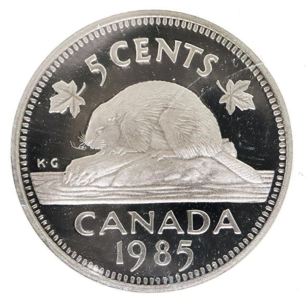 1985 Canada 5 Cents. PF67. UHC. ICCS.