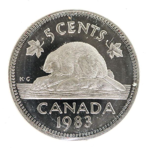 1983 Canada 5 Cents. PF-67. UHC. ICCS.