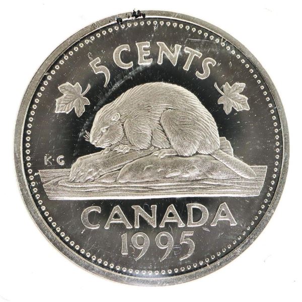 1995 Canada 5 Cents. PF-67. UHC. ICCS*