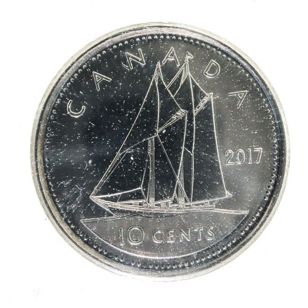 2017 Canada 10 Cents. MS-66. Bluenose. ICCS.