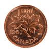 Image 1 : 1957 Canada 1 Cent. MS-64. Red. ICCS.