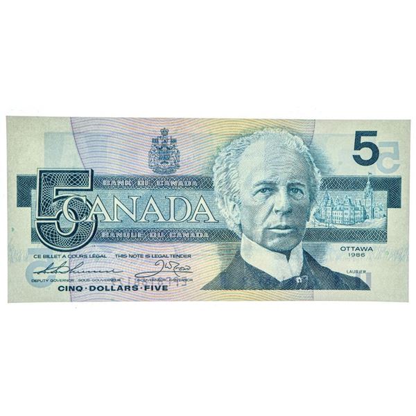 Bank Of Canada 1986 $5.