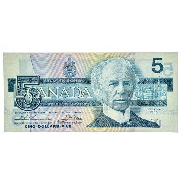 Bank Of Canada 1986 $5.
