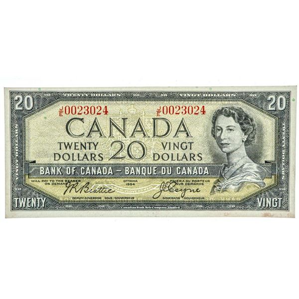 Bank Of Canada 1954 $20 - Modified Portrait.