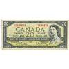 Image 1 : Bank of Canada 1954 $20 - Modified Portrait.