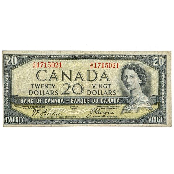Bank Of Canada 1954 $20 - Devils Face.