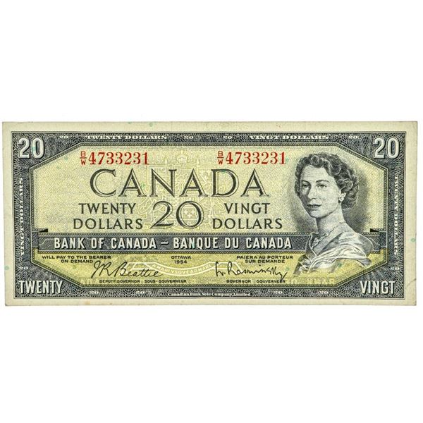 Bank Of Canada 1954 $20 - Modified Portrait.