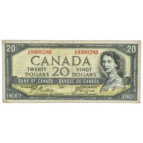 Bank Of Canada 1954 $20 - Devils Face.