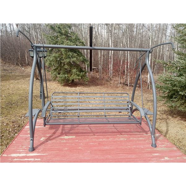 Large Metal Duel Person Swing Set & Cushions
