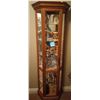 Image 1 : Vintage Wood & Glass Decorative Display Cabinet  77 tall