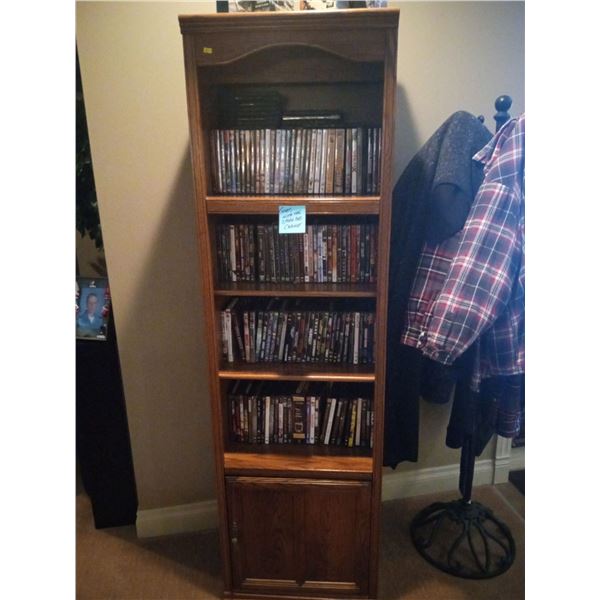 Solid Wood Book Cabinet w/ Two Cupboards 77h