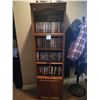 Image 1 : Solid Wood Book Cabinet w/ Two Cupboards 77h