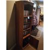 Image 2 : Solid Wood Book Cabinet w/ Two Cupboards 77h