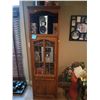 Image 1 : Solid Wood Bookcase w/ 2glass cupboards 77h